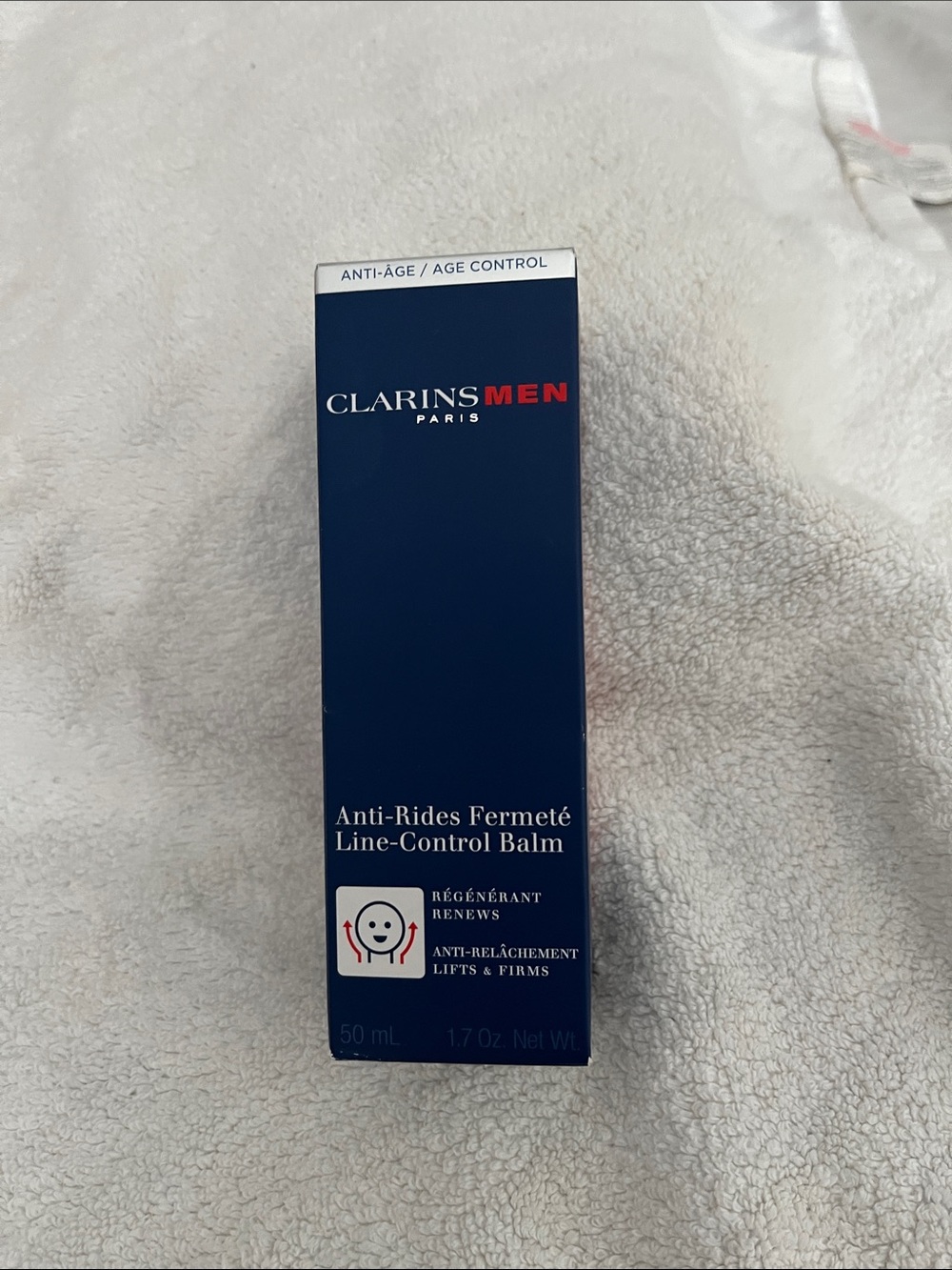 Clarins Men Line-Control Balm - Dark Blue with Red Accent